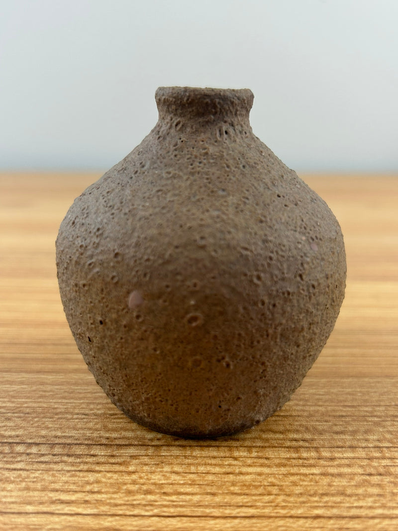 Margaret Pachl U. North Dakota School Mines Brown Textured Art Pottery Vase UND