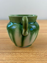 Aller Vale England Art pottery Green Drip Glaze Double Handled Vase