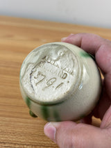 Aller Vale England Art pottery Green Drip Glaze Double Handled Vase