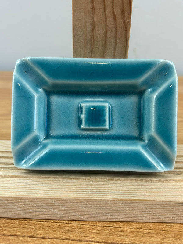 Rookwood Art Pottery 1957 Blue Mid Century Blue Ashtray 7079A