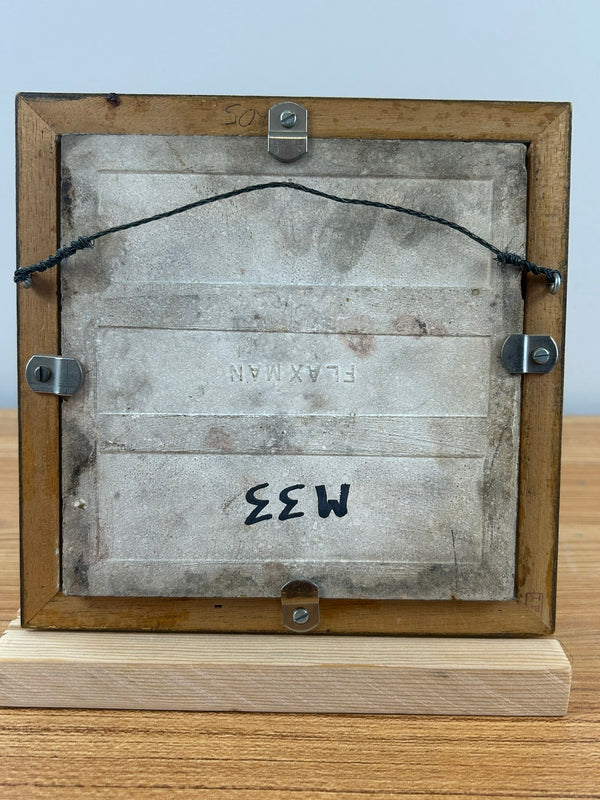 RARE "Michaelangelo" Trent NJ Antique Portrait Framed Tile by Isaac Broome