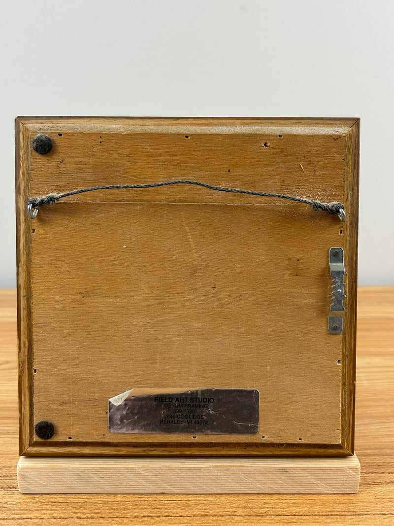 Rookwood Pottery #3077 Art Pottery Parrot Trivet Tile Framed c1920