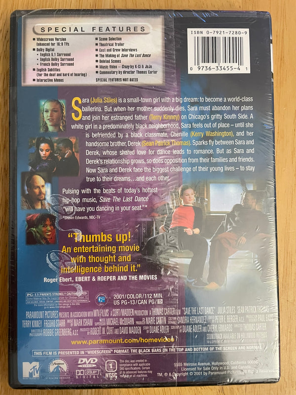 Save the Last Dance (DVD, Widescreen) NEW