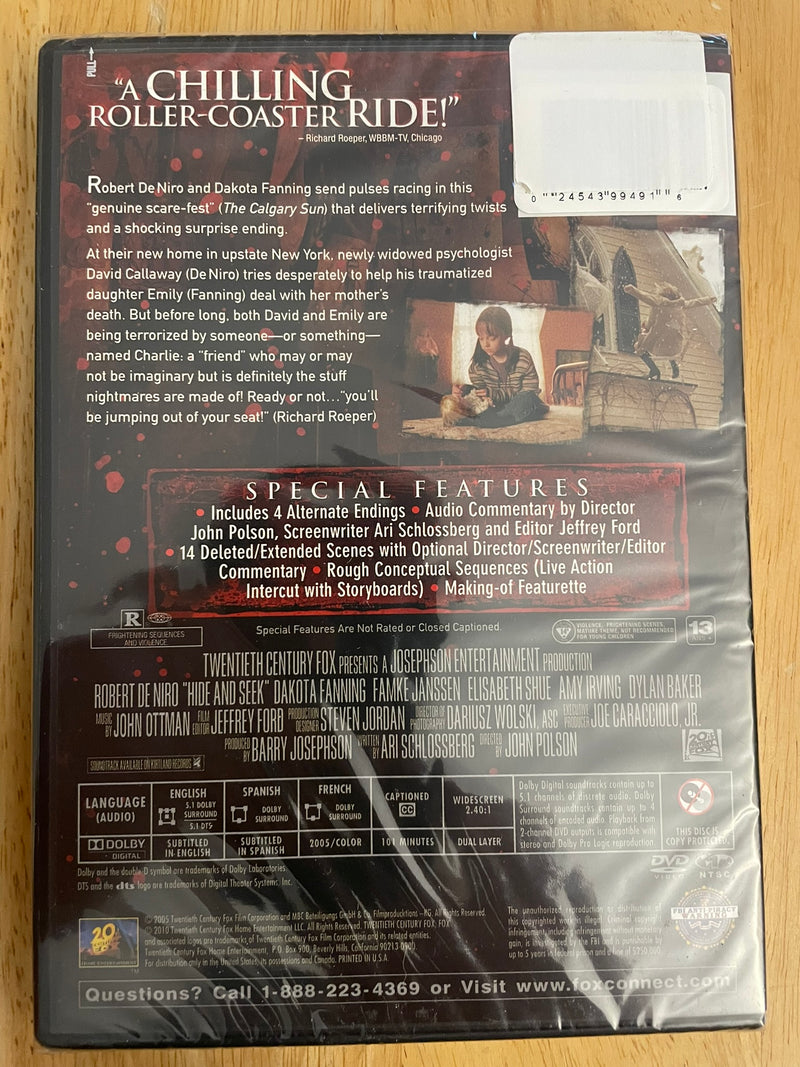 Hide and Seek (DVD, 2005) Horror, WS, Brand New & Factory Sealed