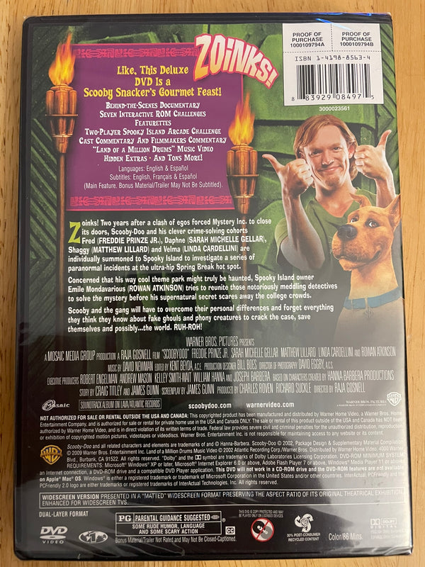 Brand New! Scooby-Doo: The Movie Full Screen (DVD, 2002) Factory Sealed Mint!