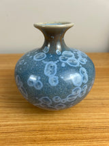 “Manka” John Mankameyer 1933-2015 Vase 1991 A-3 Blue Crystalline Glaze 4"