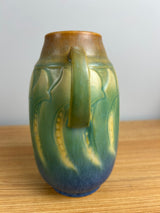 Roseville Falline Blue 1933 Vintage Arts And Crafts Pottery Ceramic Vase 643-6