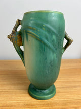 Roseville Pine Cone Green 1936 Vintage Art Pottery Ceramic Flower Vase 748-6