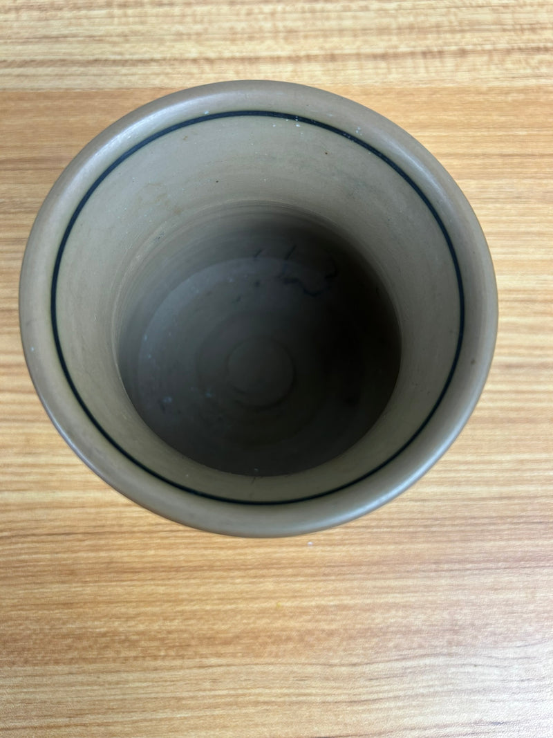 Hjorth Bornholm 1930's Antique Pottery Denmark small pot STAG MARK fruit motif