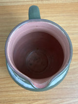 PISGAH FOREST CAMEO POTTERY PITCHER GREEN GLAZE ART POTTERY 1950