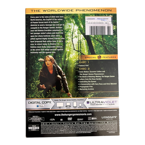 The Hunger Games (DVD, 2012) 2 Disc - Brand new