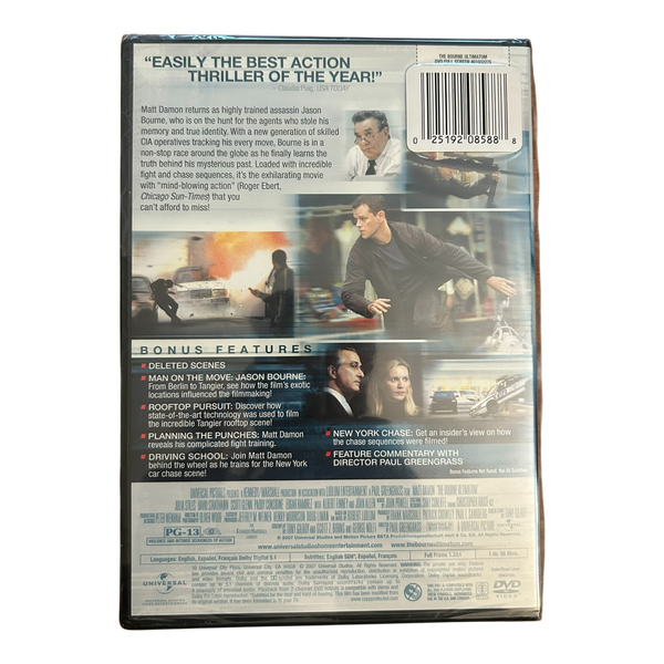 The Bourne Ultimatum (DVD, 2007, Full Frame) New Sealed