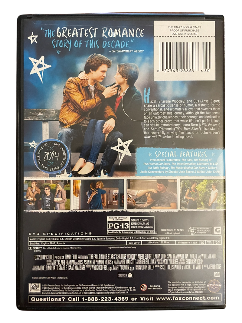 The Fault in Our Stars (DVD, 2014, Widescreen)