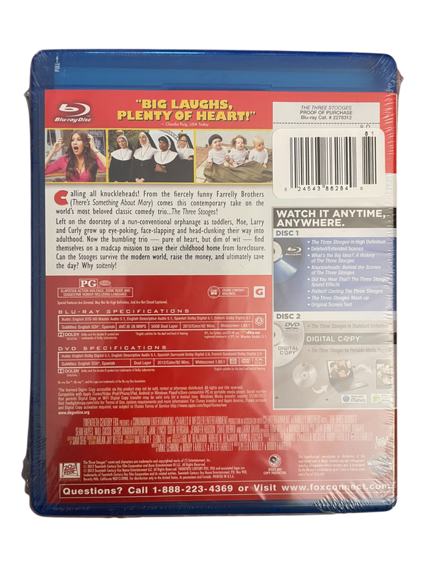 The Three Stooges (Blu-ray Disc, 2012, 2-Disc Set)