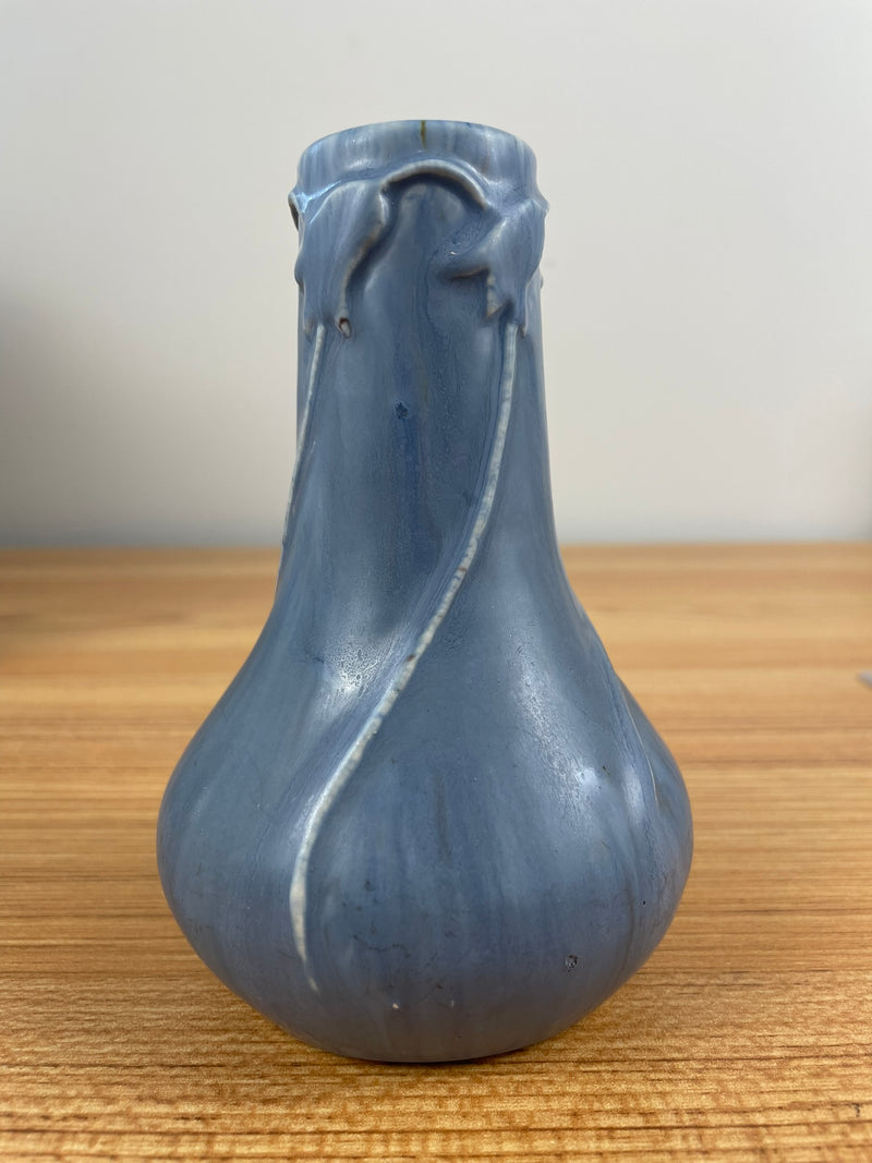 Pewabic Pottery 1903-1907 Stylized Lily Of The Valley Pale Blue Vase
